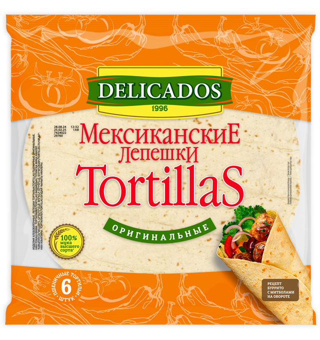 Пшеничные Тортильи DELICADOS Оригинальные