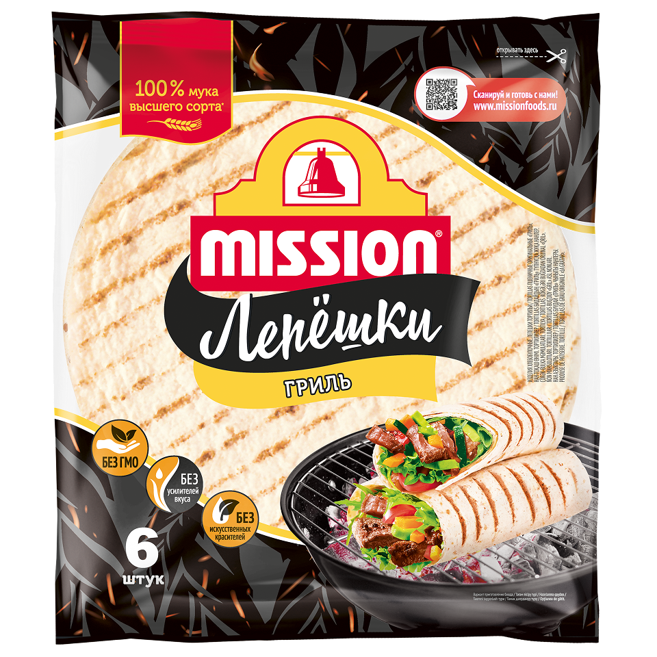 Пшеничные лепёшки MISSION Гриль